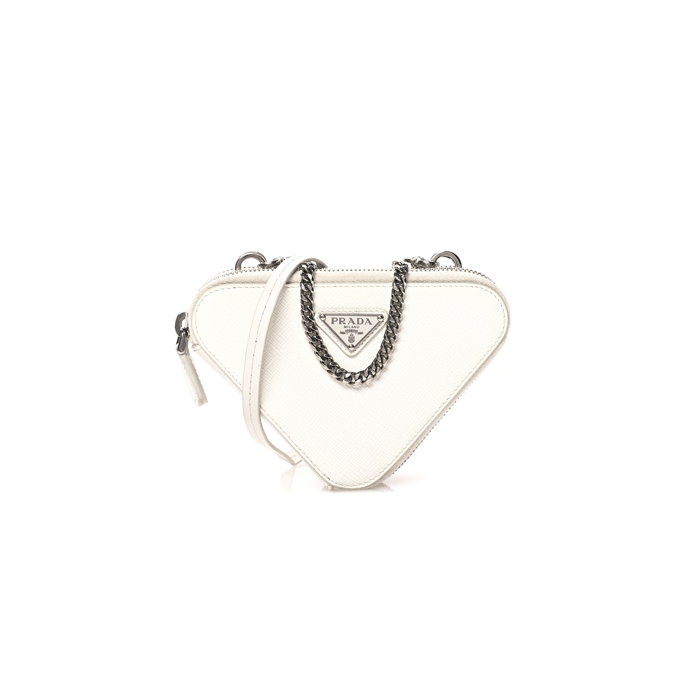 Pra*a saffiano leather mini pouch 1nr015 (15*10cm)